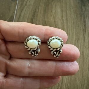 Brighton Silver Pearl Earrings